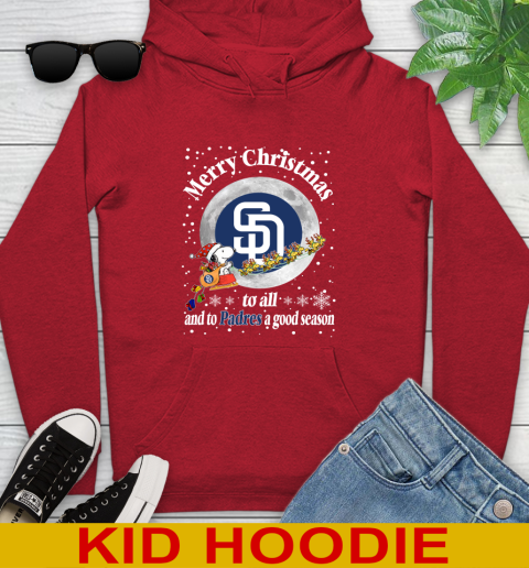 San Diego Padres Merry Christmas To All And To Padres A Good Season MLB Baseball Sports Youth Hoodie 11