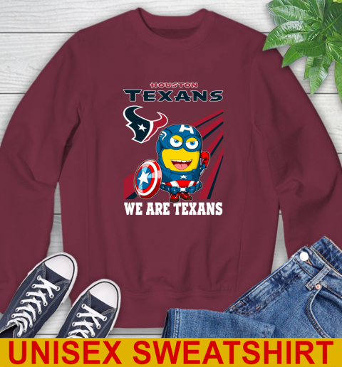 NFL Football Houston Texans Captain America Marvel Avengers Minion Shirt Sweatshirt 6