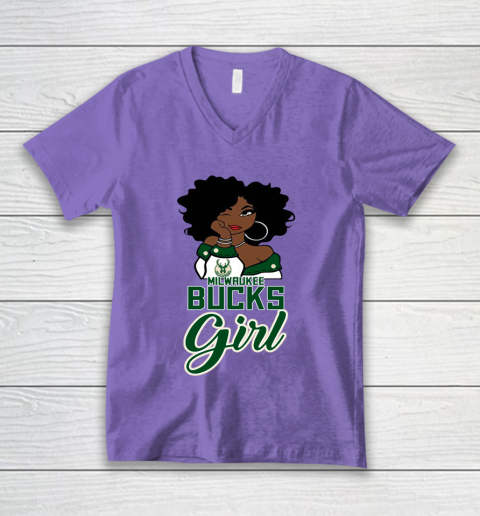Milwaukee Bucks Girl NBA V-Neck T-Shirt 9