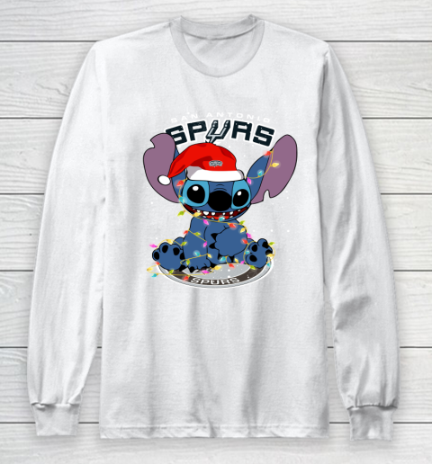 San Antonio Spurs NBA noel stitch Basketball Christmas Long Sleeve T-Shirt