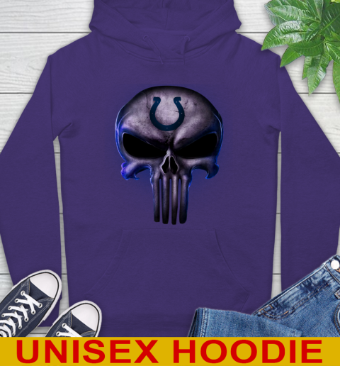 Indianapolis Colts NFL Football Punisher Skull Sports Hoodie 5