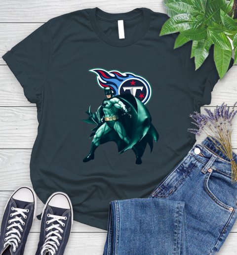 NFL Batman Football Sports Tennessee Titans Women's T-Shirt 8