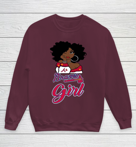 Atlanta Braves Girl MLB Youth Sweatshirt 5