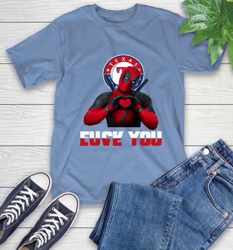 MLB Texas Rangers Deadpool Love You Fuck You Baseball Sports T-Shirt 12