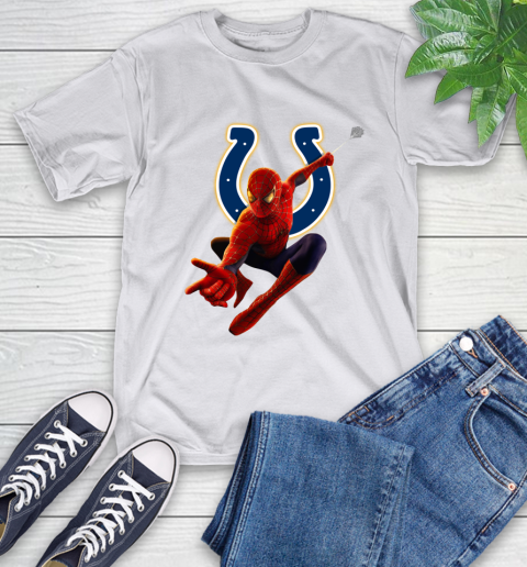 NFL Spider Man Avengers Endgame Football Indianapolis Colts T-Shirt 12