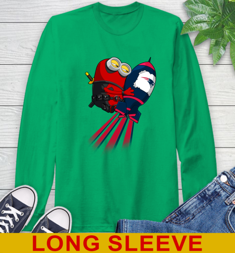 NFL Football New England Patriots Deadpool Minion Marvel Shirt Long Sleeve T-Shirt 8