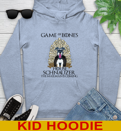 Game of bones house schnauzer dog the mailman is coming tshirt 118