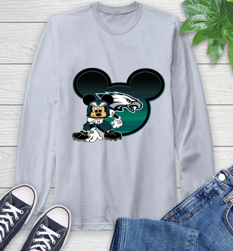 NFL Philadelphia Eagles Mickey Mouse Disney Football T Shirt Long Sleeve T-Shirt 6
