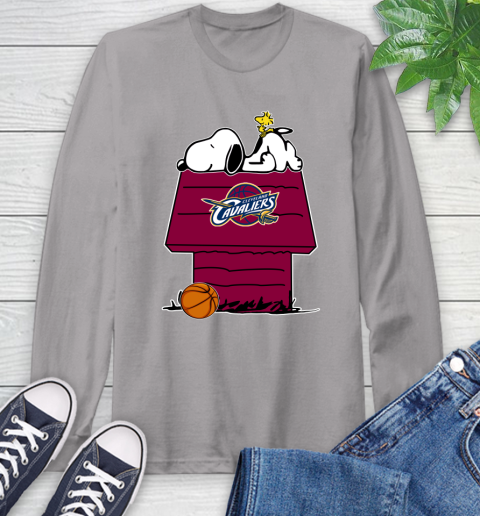 Cleveland Cavaliers NBA Basketball Snoopy Woodstock The Peanuts Movie Long Sleeve T-Shirt 6