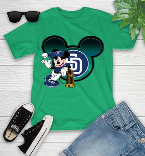 MLB San Diego Padres The Commissioner's Trophy Mickey Mouse Disney Youth T-Shirt 6