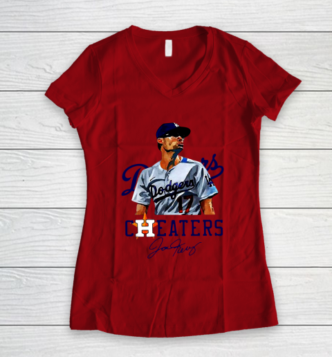 Joe Kelly Houston Astros Cheaters Women's V-Neck T-Shirt 6