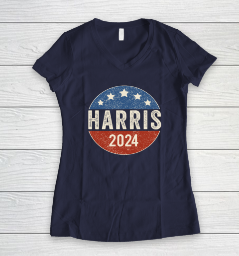 Kamala Harris 2024 For President Campaign US Flag Women's V-Neck T-Shirt 7