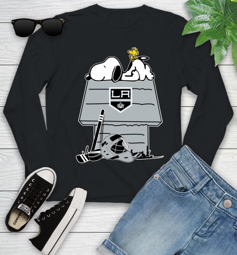 Los Angeles Kings NHL Hockey Snoopy Woodstock The Peanuts Movie Youth Long Sleeve 2