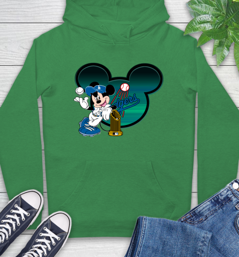 MLB Los Angeles Dodgers The Commissioner's Trophy Mickey Mouse Disney Hoodie 8