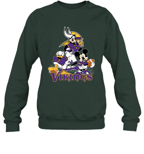 NFL Minnesota Vikings Mickey Mouse Donald Duck Goofy Football Shirt  Sweatshirt