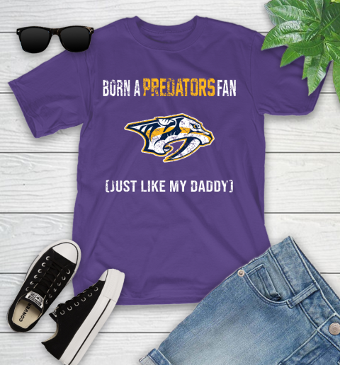 NHL Nashville Predators Hockey Loyal Fan Just Like My Daddy Shirt Youth T-Shirt 3