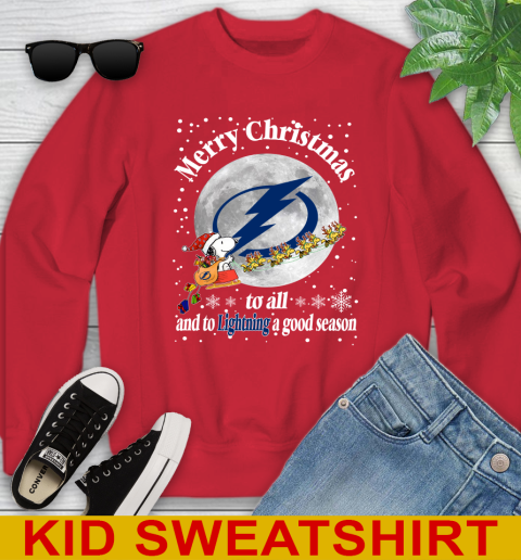 Tampa Bay Lightning Merry Christmas To All And To Lightning A Good Season NHL Hockey Sports Youth Sweatshirt 7