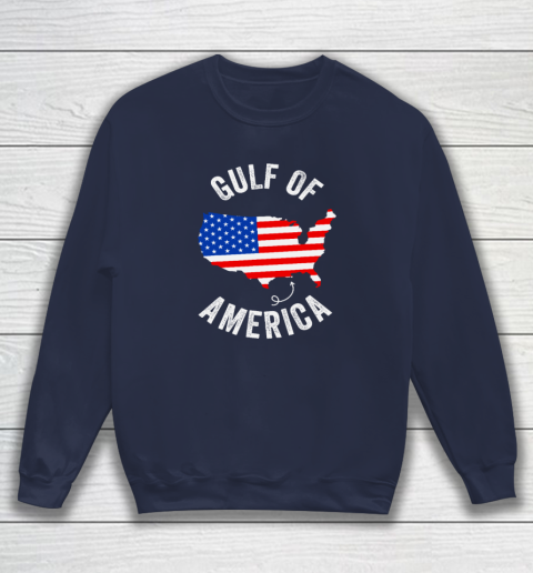 Gulf of USA America Funny Gulf of Mexico USA Flag Map July 4th Sweatshirt 2