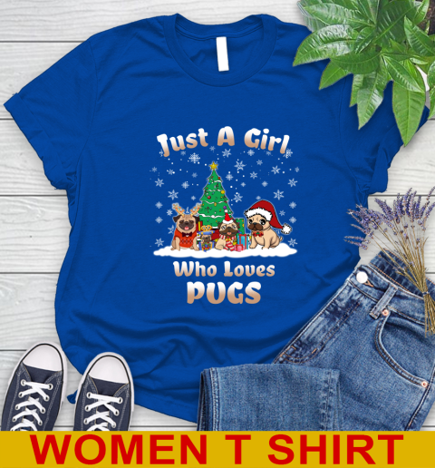 Christmas Just a girl who love pugs dog pet lover 94