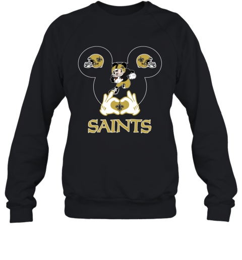 I Love The Saints Mickey Mouse New Orleans Saints Sweatshirt