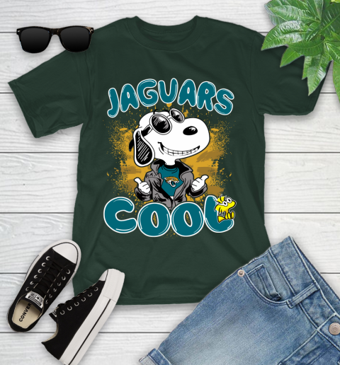 NFL Football Jacksonville Jaguars Cool Snoopy Shirt Youth T-Shirt 4