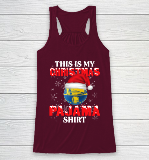 Golden State Warriors This Is My Christmas Pajama Shirt NBA Racerback Tank 2