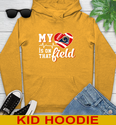 NFL My Heart Is On That Field Football Sports Arizona Cardinals Youth Hoodie 2