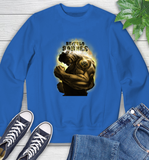 Buffalo Sabres NHL Hockey Hulk Marvel Avengers Sports Sweatshirt 9