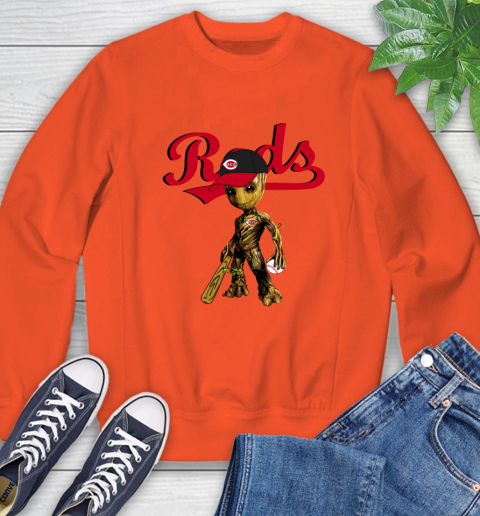 MLB Cincinnati Reds Groot Guardians Of The Galaxy Baseball Sweatshirt 4
