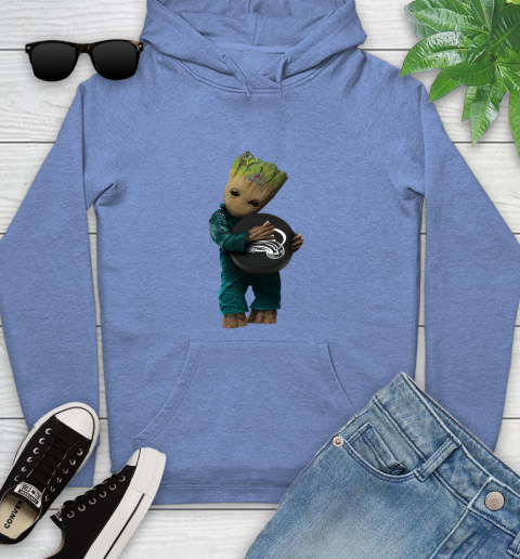 NHL Groot Guardians Of The Galaxy Hockey Sports Colorado Avalanche Youth Hoodie 12