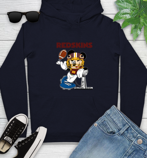 NFL Washington Redskins Mickey Mouse Disney Super Bowl Football T Shirt Youth Hoodie 4