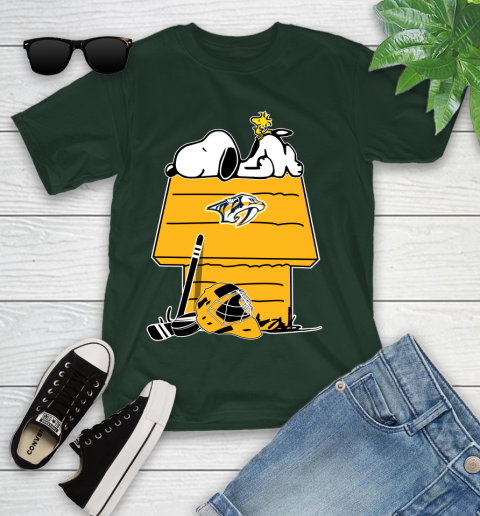 Nashville Predators NHL Hockey Snoopy Woodstock The Peanuts Movie Youth T-Shirt 5