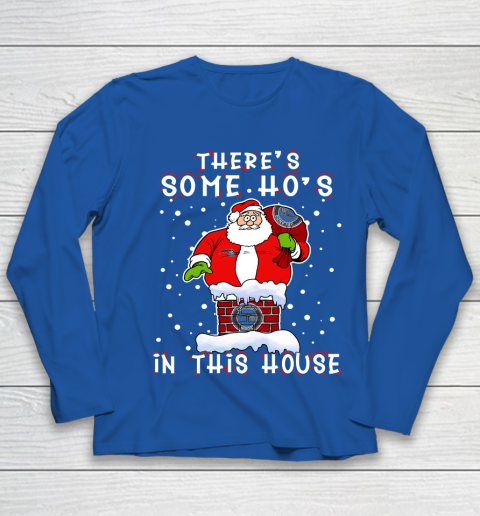 Orlando Magic Christmas There Is Some Hos In This House Santa Stuck In The Chimney NBA Youth Long Sleeve 7