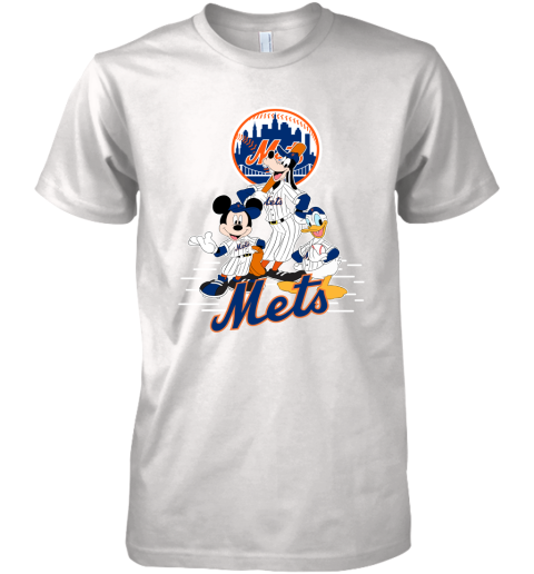 New York Mets Mickey Donald And Goofy Baseball Premium Men's T-Shirt