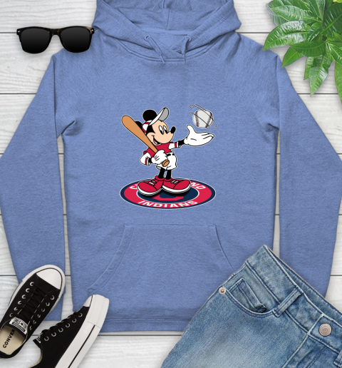 MLB Baseball Cleveland Indians Cheerful Mickey Disney Shirt Youth Hoodie 11
