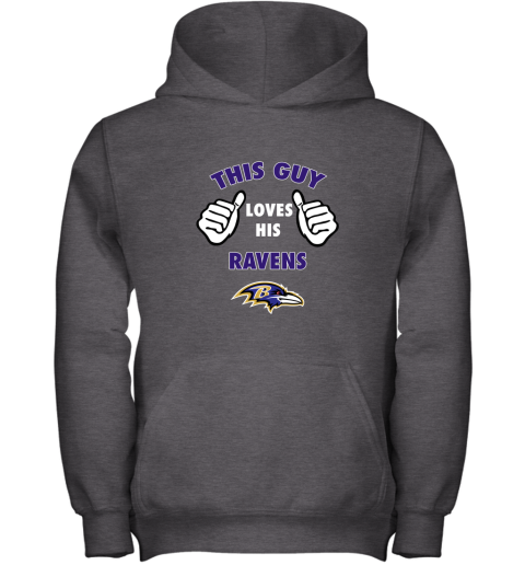 Baltimore Ravens Youth Gray Hooded Sweatshirt