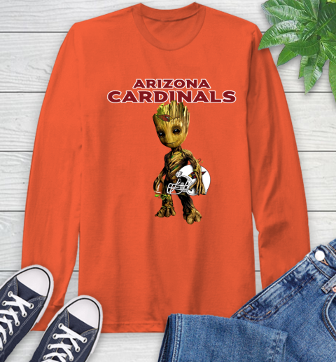 Arizona Cardinals NFL Football Groot Marvel Guardians Of The Galaxy Long Sleeve T-Shirt 6 Arizona Cardinals NFL Football Groot Marvel Guardians Of The Galaxy Long Sleeve T-Shirt - Image 6