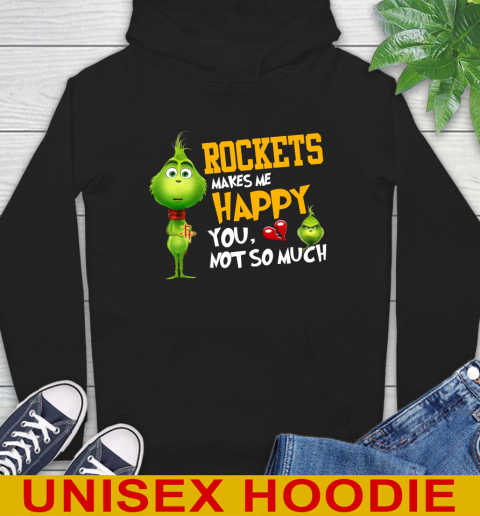 NBA Houston Rockets Makes Me Happy You Not So Much Grinch Basketball Sports Hoodie