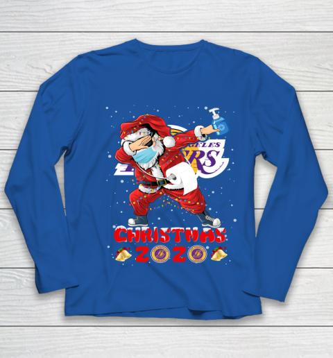 Los Angeles Lakers Funny Santa Claus Dabbing Christmas 2020 NBA Youth Long Sleeve 7
