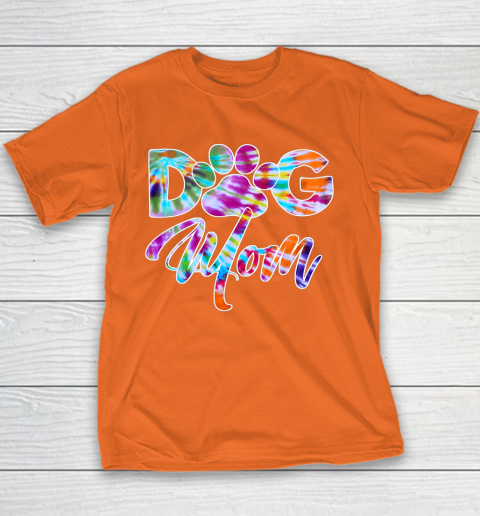 Dog Mom Shirt Tie Dye Dog Mom Apparel for Women Dog Lover Gifts Paw Youth T-Shirt 4