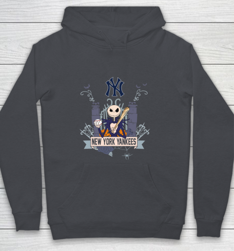 MLB New York Yankees Baseball Jack Skellington Halloween Youth Hoodie 5