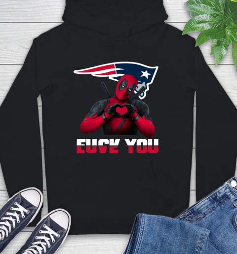 NHL New England Patriots Deadpool Love You Fuck You Football Sports Hoodie
