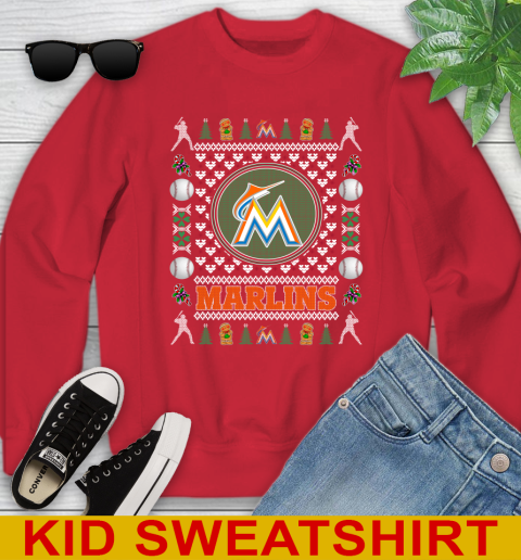 Miami Marlins Merry Christmas MLB Baseball Loyal Fan Youth Sweatshirt 7