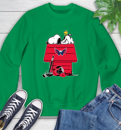 Washington Capitals NHL Hockey Snoopy Woodstock The Peanuts Movie Sweatshirt 6
