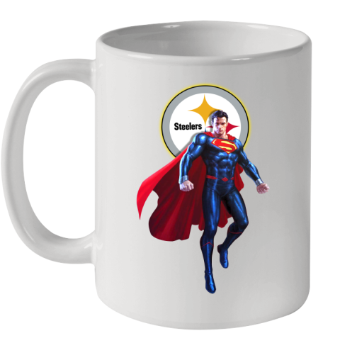 NFL Superman DC Sports Football Pittsburgh Steelers Ceramic Mug 11oz