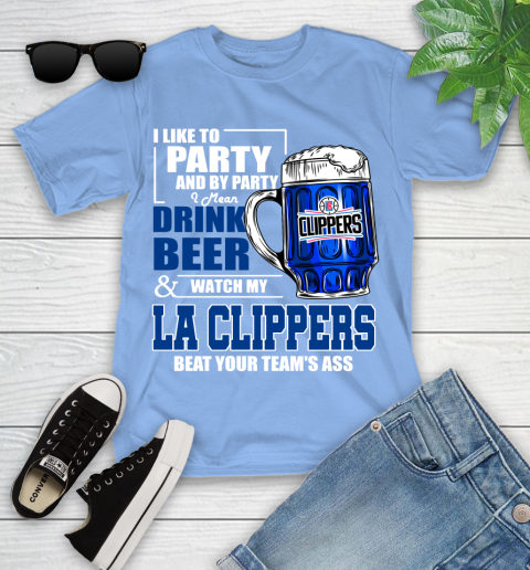 NBA Drink Beer and Watch My LA Clippers Beat Your Team's Ass Basketball Youth T-Shirt 15