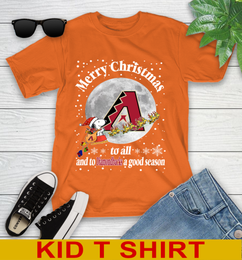 Arizona Diamondbacks Merry Christmas To All And To Diamondbacks A Good Season MLB Baseball Sports Youth T-Shirt 8