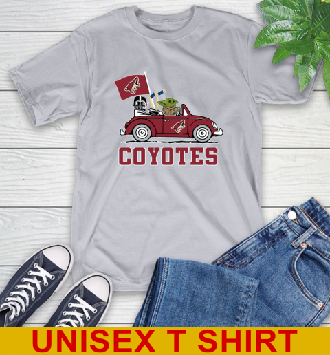NHL Hockey Arizona Coyotes Darth Vader Baby Yoda Driving Star Wars Shirt T-Shirt 6