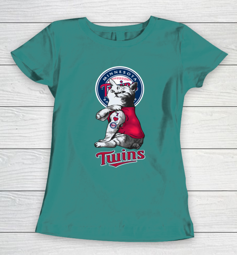 MLB Baseball My Cat Loves Minnesota Twins Women's T-Shirt 10