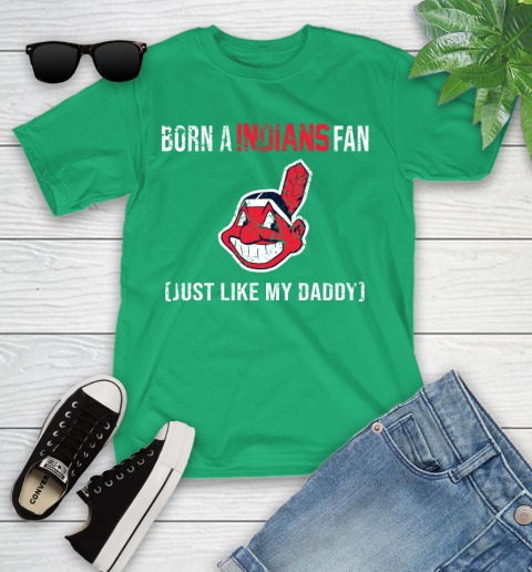 MLB Baseball Cleveland Indians Loyal Fan Just Like My Daddy Shirt Youth T-Shirt 7